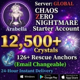 Global | Arabella | 12500+ Crystals | 126+ Rescue Anchor | Email Changeable