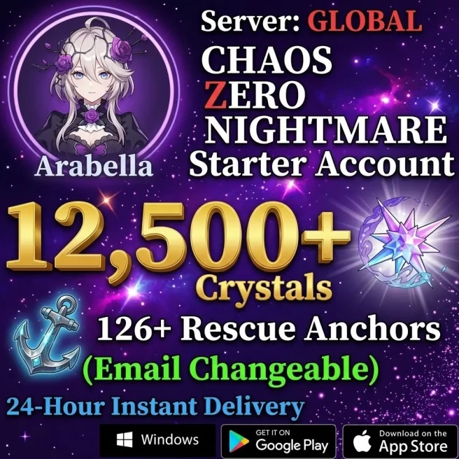 Global | Arabella | 12500+ Crystals | 126+ Rescue Anchor | Email Changeable