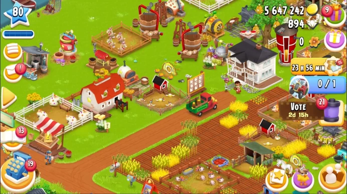 Hay Day | Level 80 Farm | 6000 Barn / 2000 Silo | 90% Land Unlocked