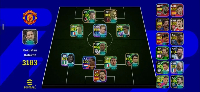 Mobile|PW 3183|Epic Nesta, Makélélé, Rui Costa, Oddo, Cantona,Dirk Kuyt,Massaro,Showtime De Brunye|Konami ID|Check SS EFB891Z