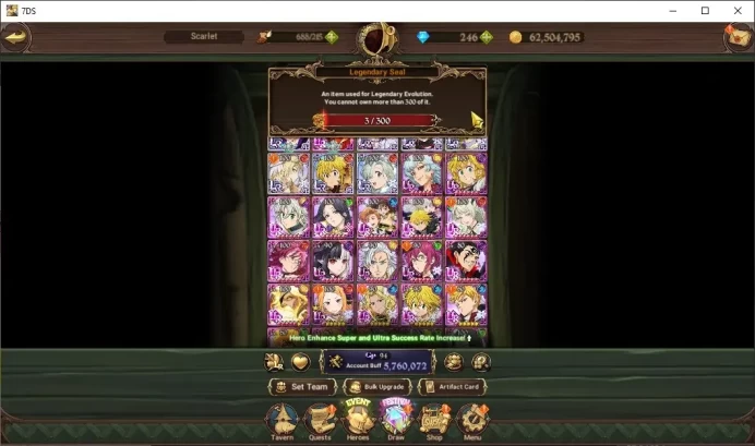 Asia|5.7M CC|246 DM|7 LR, 14 UR +Collab Re:ZERO|NMeli,LMeli2/6,PEli,QDiane,Roxy3/6,Brunhild,Subabea Etc|Code Only|SDS5298