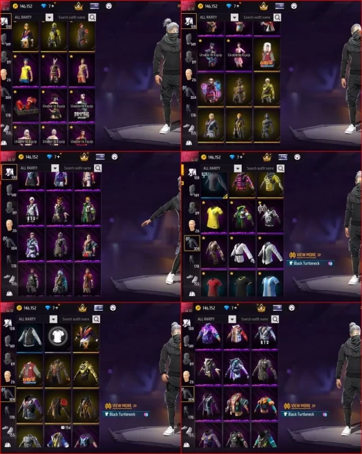 Free Fire Bangladesh | Level 72 | Grandmaster Rank | 4 Prime | Black T-Shirt