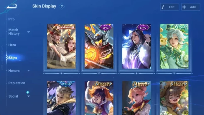 Global|116H 221S |Mythic Kongming|KIC Luna|Legend Dian Wei|Legend Allain|Legend Consort Yu|Legend Li Xin| Check SS HOK1074B
