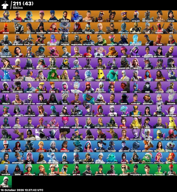 Fortnite | 211 Skins | Level 2493 | OG STW | Lara Croft | 300 V-Bucks