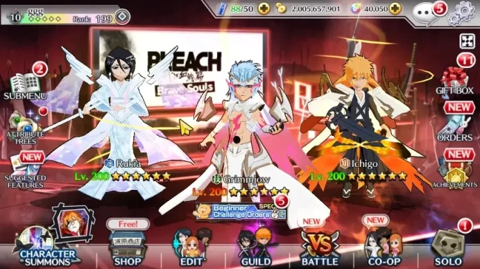 Global | 40K Orb| Kensei Max Trancendece, Grimmjow 11th Anniv| Fresh Main Story and Side | KlabID|Check SS BBS813Z