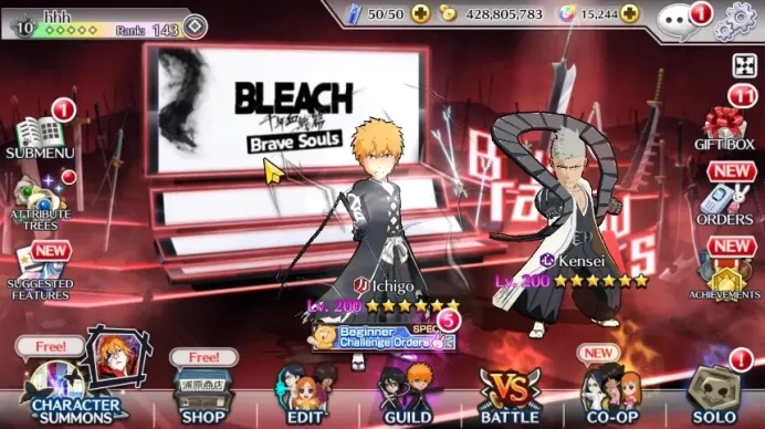 Global |15KOrb| 4 MT Char (Ichigo TYBW, Senjumaru,Kensei,Hisagi TYBW)|Fresh Story and Side | KlabID|Check SS BBS810Z