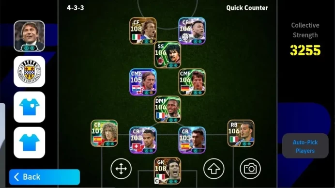 Mobile |PW 3255|BIGT DelPiero Buffon,Epic Gullit Matthaus Viera Zambrotta,Shwt Mbappe Modric|Coach AntonioConte| EFB4069B
