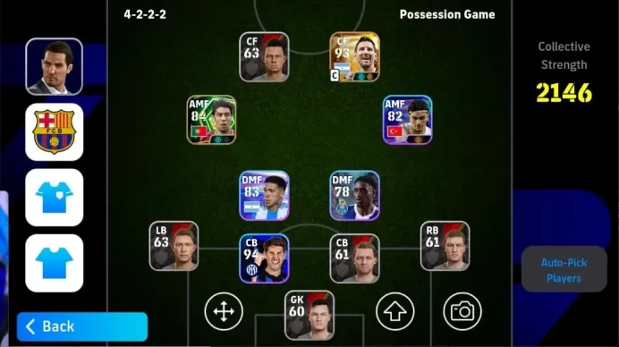 Mobile |PW 2146|BIGT LionelMessi,Epic RuiCosta,Shwt LioneMessi|Coach DamiaGranero| EFB4070B