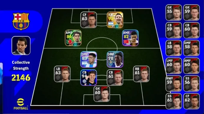 Mobile |PW 2146|BIGT LionelMessi,Epic RuiCosta,Shwt LioneMessi|Coach DamiaGranero| EFB4070B