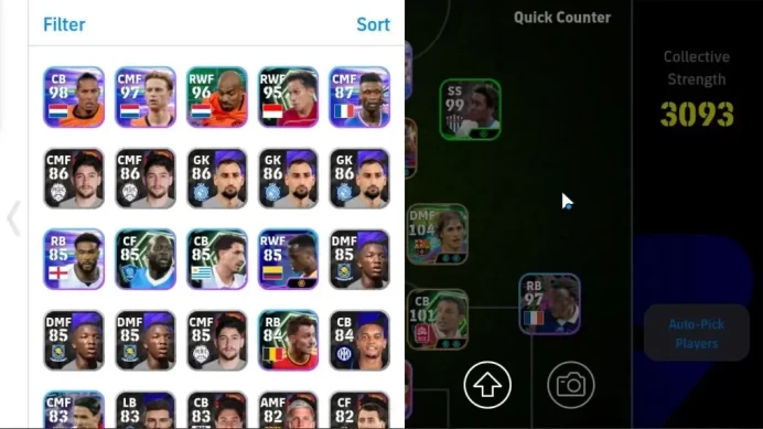 Android|Power 3093|Big Time Lamine Yamal|Epic Edmilson,Gerrard,Mark van Bommel|Show Time Noussair Mazraoui|PES2027|EF4362