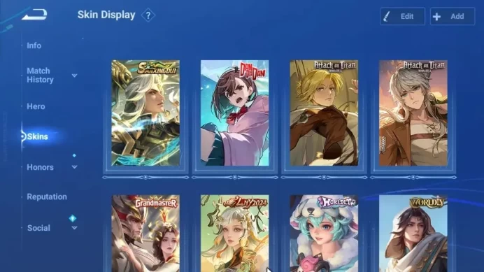 Hero 116|Skin 107|Sanxingdui Hou Yi,LNY2024 Da Qiao,DanDaDan Daji,AoT Mayene & Heino,Worldy Angela & LiuBei|Log Infinite|HOK2150