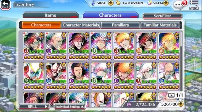 Global|50K Orb|TYBW26 Shuhei,Kensei,11th Aizen,GrimJow,2 New Ichigo,10th Ichigo,Crescent White,Etc|4,7K AccTic|Klab ID|BBS3089