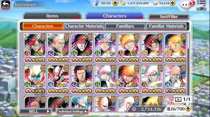 Global|50K Orb|TYBW26 Shuhei,Kensei,11th Aizen,GrimJow,2 New Ichigo,10th Ichigo,Crescent White,Etc|4,7K AccTic|Klab ID|BBS3089