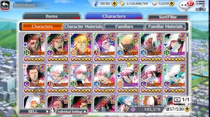 Global|BP 1,3M+12K Orb|Fresh ALL Story|14 MT|TYBW26 Kansei,Aizen,Byakuya,Rukia,2Bambita,2Shunsui,Etc|19 Char 5/5|KlabID|BBS3088