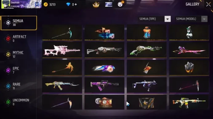 Indo|M1887 Hand of Hope,Fist (Frostfire & Eclipse),Katana Loving Desire Etc|Bundle Kakashi|30 Vault,12 Bundle|Log Google|FF1588