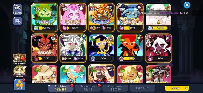 Cookie Run Kingdom | Dark Cacao Server | Level 50 | Castle 13 | 145/145 Cookies