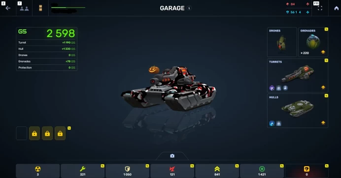 Tanki Online | Warrant Officer 2 | 56k Crystals | Ricochet Super-Smart Minus-Field | Email Unlinked