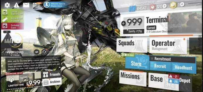 Arknights Global | Level 13 | 6-Star Kal'tsit Esperanta, Closure, Dusk, Shu, Alt SilverAsh, Muelsyse | Rare Skins
