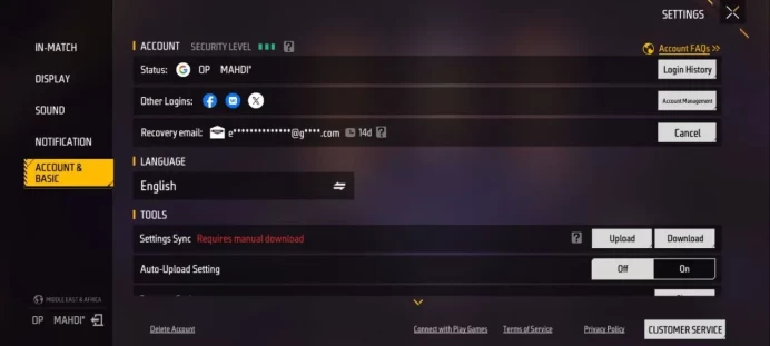 Free Fire lvl 62