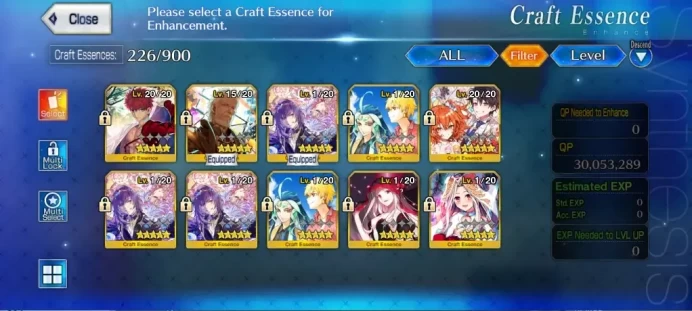 NA Lv 65|120 SQ|5 SSR|Oberon,First Hasan,Quirinus,Xiang Yu,Arthur Proto +SSR Select|CE Black Grail +Marshal|BDay Unset|FGO1088