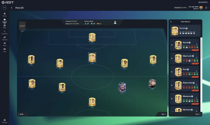 [PS4/PS5] | Ultimate squad |Open Web | +702K COINS | (PAJOR 89, Pedri 90, MARQUEZ - Hero 88, Messi 89, Saliba 88 and Moooore ) Full Account 