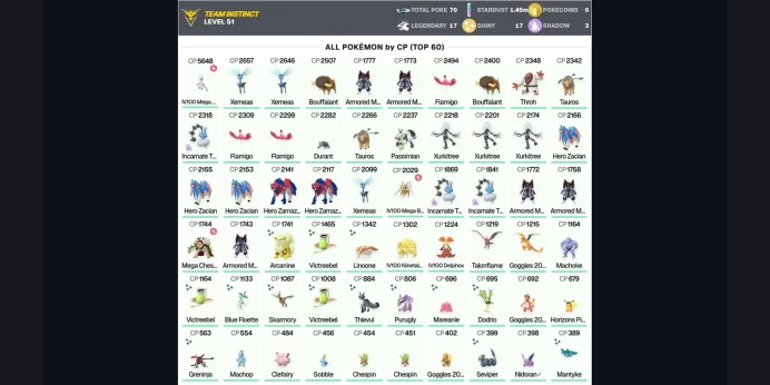 ✨ 5 Armored Mewtwo ✅ IV100 MEGA Mewtwo Y CP 5648 ⚡ Legendary: 17 ✨ Shiny: 17 ⭐ Zamazenta ✨ Zacian ✅ Thundurus ⚡ Xerneas