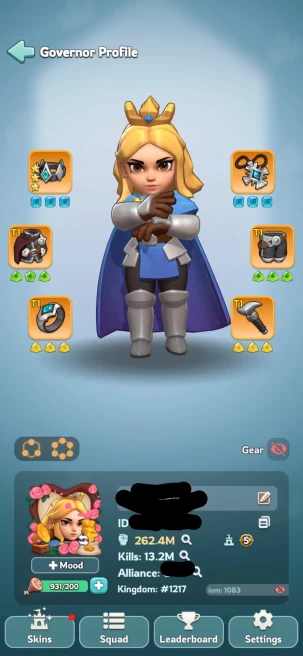 1 - TG 5 | 262M Power | VIP 8 | 778k Gems | Total Skin 9 | INSTANT DELIVERY! 