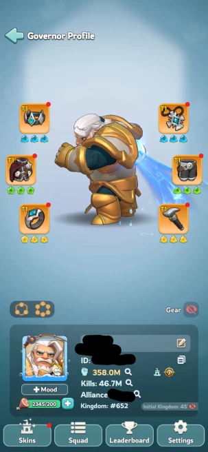 3 - TG 7 | 358M Power | VIP 9 | 1 Truegold | 319k Gems | Total Skin 8 | INSTANT DELIVERY!  