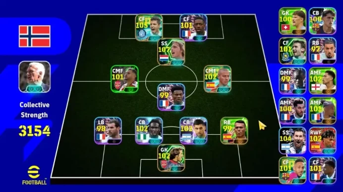 Mobile|PW 3154|Epic Cruyff, Aguero, Thiago, Seaman,Shevchenko, Showtime Romero,Bassey,|Konami ID|Check SS EFB903Z
