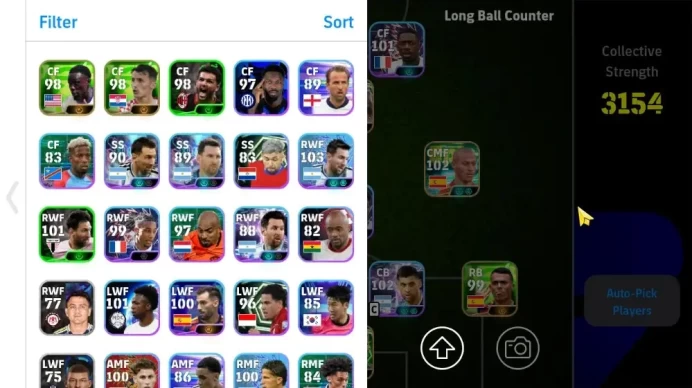 Mobile|PW 3154|Epic Cruyff, Aguero, Thiago, Seaman,Shevchenko, Showtime Romero,Bassey,|Konami ID|Check SS EFB903Z