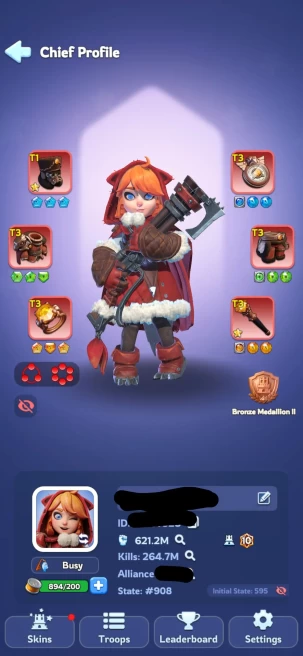 8 - FC 10 | Power 621M | VIP 12 | Meteor Skin | Full Exalted | 670k Gems | Total Skin 67 | INSTANT DELIVERY!