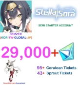 Stella Sora Global | 29,000+ Diamonds | Snowish Laru x3 | 95+ Cerulean Tickets | 43+ Sprout Tickets