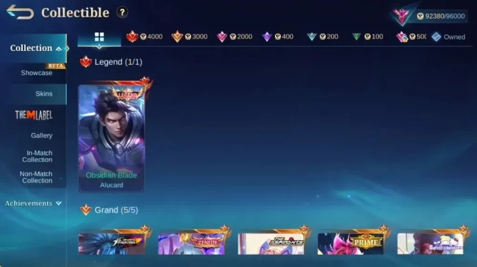 Global|Hero 112|Skin 302|Exalted|Legend Alu|Zenith Vexana|Asp Angela|Prime Claude|4 LBX|Sanrio Flo|KOF Karina| Check SS ML3082B