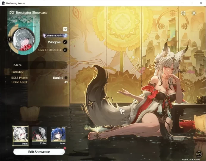 SEA|UL 49|4 Limited (Hsin RC2 +Signature), Chisa,Iuno,Phrolova +2 STD Char|DB Lvl 30|Female MC +Outfit|Log Kuro|TakeMail|WW4549