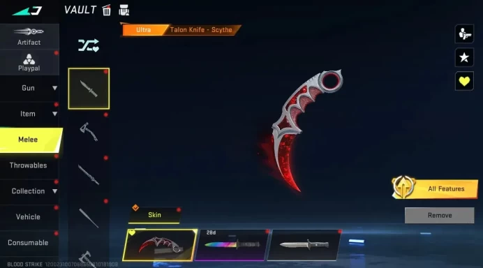 Asia|Eternal Zero-Odashadow,UMP45,MP7+Ultra Melee Talon,Axe,Staf|Collab AOT Female,M4A1 Bof+Many Colab|28 Ultra|Netease|BLS7060