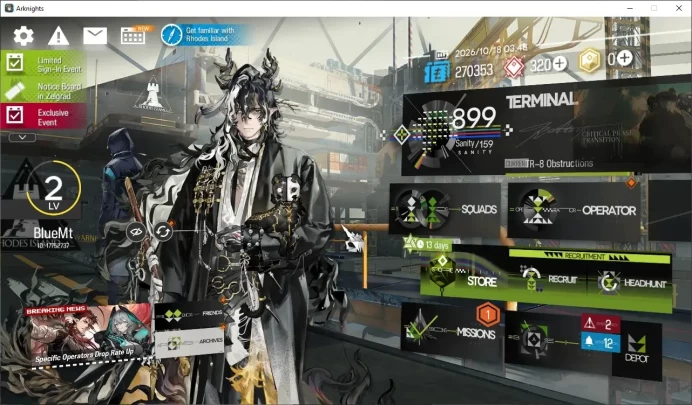 Global|Starter Lv 2|83 Operator +2 Outfit|3 Limited (Wang,SilverAsh Alter,Specter Alter)|1 Selector Permit|Take Email|AK1846