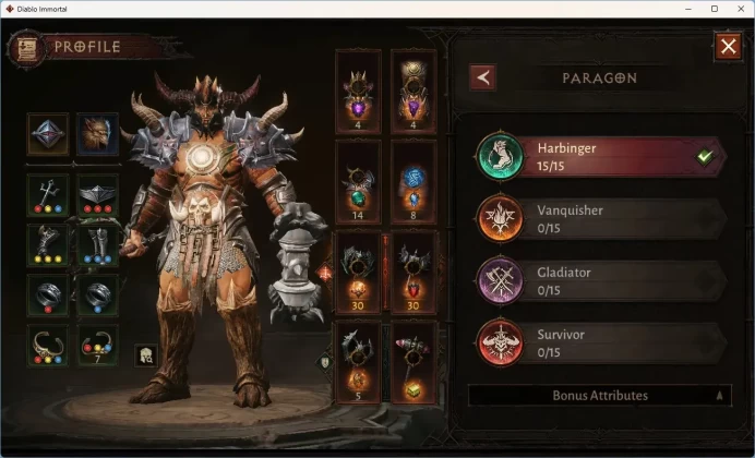 SEA-Verathiel | 60 (1112) Barbarian-Harbinger | CR 47197 | Reso 330 | Inferno V | CS ON | TakeMail DI045B