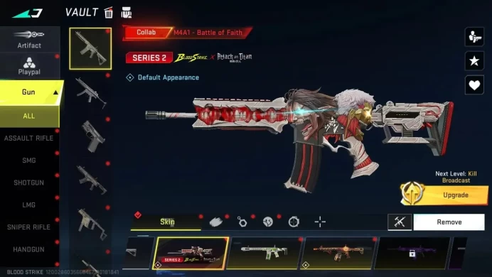 Asia|Ultra Melee Butterfly Synthwave|Collab AOT Female Titan,M4A1 Bof|9 Ultra|Limit MCX Ascendant|Netease|BLS7058