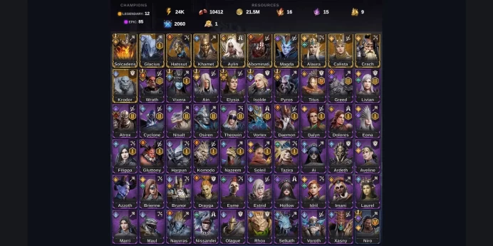⭐ Solcadens ✨ Jezebelle ✅ King Harz ⚡ Sun Wukong ⭐ 10k Gems ✨ 13Lords ✅ 26Legend ⚡ 123Epic ⚡ 34.5k EN ⭐ Brokkir ✨ Hatssut ✅ Khamet ⚡ Velisse