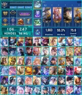 Honor of Kings | Nobility 10 | 247 Skins | 9 Mythic Skins