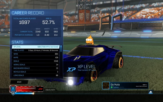 Rocket League | Epic Games | XP Level 508 | 15 Car Bodies | Email Changeable