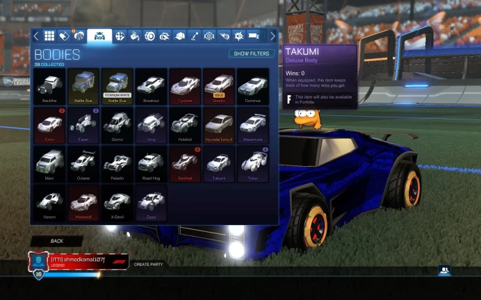 Rocket League | Epic Games | XP Level 508 | 15 Car Bodies | Email Changeable