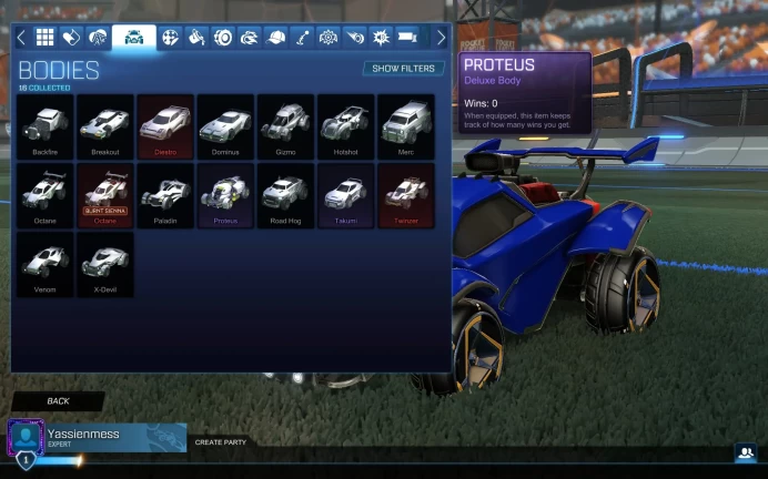Rocket League | Epic Games | XP Level 170 | 16 Car Bodies | Octane Sienna