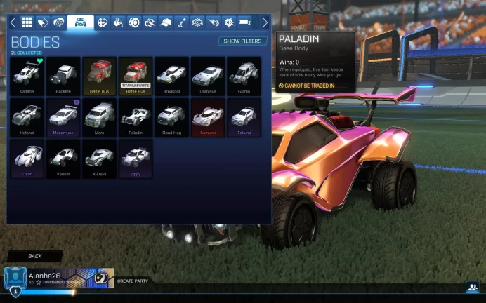 Rocket League PC | XP Level 482 | 15 Bodies | Samurai | Epic Games