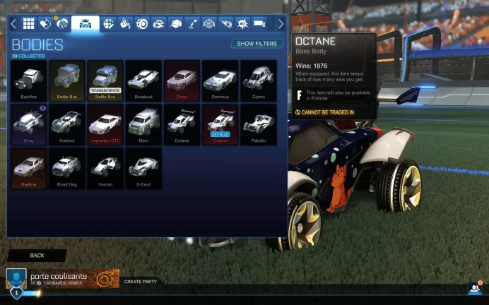 Rocket League PC | Epic Games | XP Level 522 | 19 Bodies | Redline