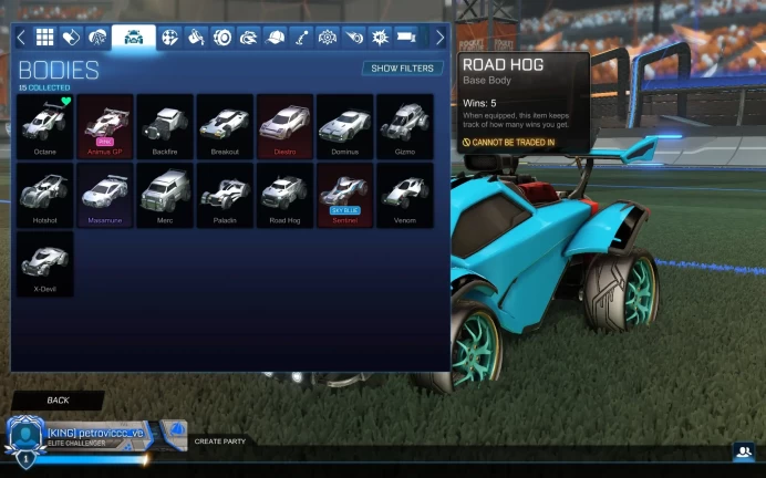 Rocket League | XP Level 283 | 15 Bodies | Animus GP Pink | Epic Games