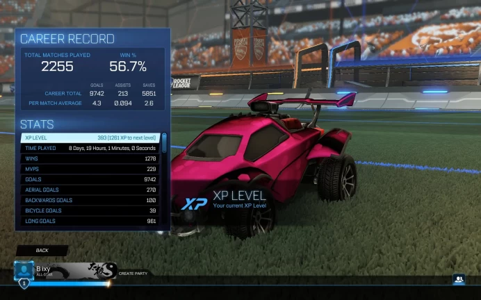 Rocket League PC | Epic Games | XP Level 393 | 17 Bodies | Tesla