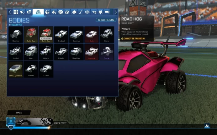 Rocket League PC | Epic Games | XP Level 393 | 17 Bodies | Tesla