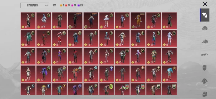 Pubg Mobile | Collection 61 | 54 Mythic Skins | Level 81 | Crown Rank