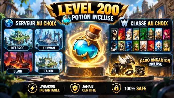 LEVEL 200 | SERVEUR & CLASSE AU CHOIX | PANO ANKARTON OFFERTE | JAMAIS CERTIFIÉ | 100% SAFE